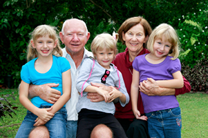 reverse mortgage couple with grandkids